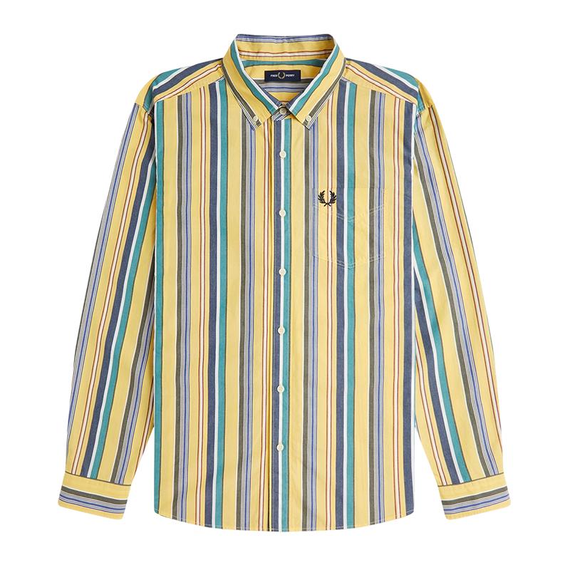 FREDPERRY竖条纹衬衫时尚个性