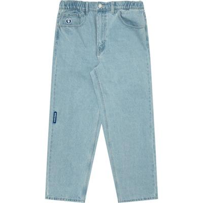 Aape刺绣宽松休闲水洗牛仔裤