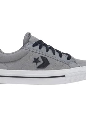CONVERSE匡威秋男女低帮星箭系列灰色帆布拼接百搭休闲鞋A10548C
