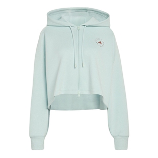 adidas阿迪达斯Stella Mc健身短款连帽外套春秋女针织夹克 JZ0655