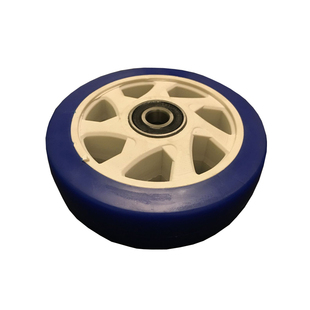5寸静音轮5寸单轮塑料平板车轮5寸橡胶轮125*38脚轮行李车轮4寸轮