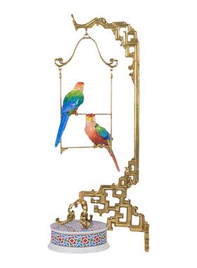 茱莉安法式桌面鹦鹉装饰品