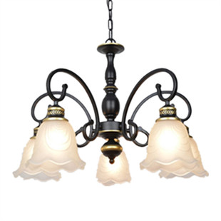 欧式铁艺美式创意吊灯复古简约客厅餐厅卧室楼梯356810头中山灯具