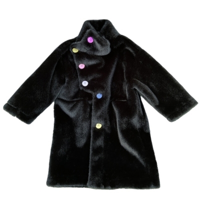 盼盼熊女童皮草仿水貂毛大衣冬装