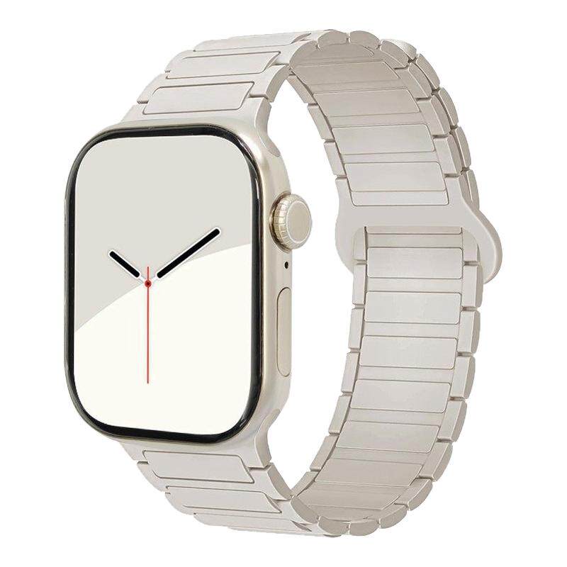 张婧仪同款适用苹果iwatch11表带applewatch10磁吸硅胶s9/8运动67
