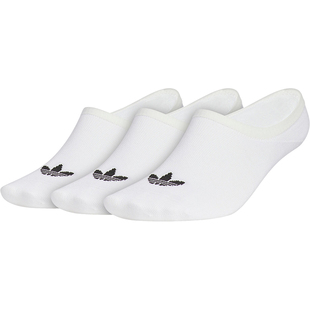 Adidas/阿迪达斯官方正品三叶草男女简约透气运动袜三双装JC9283