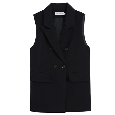 中长款双排扣韩版西服马甲女坎肩