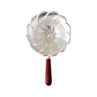 纯银时代 圆形花瓣茶滤足银999纯手工茶漏茶叶过滤器创意精致