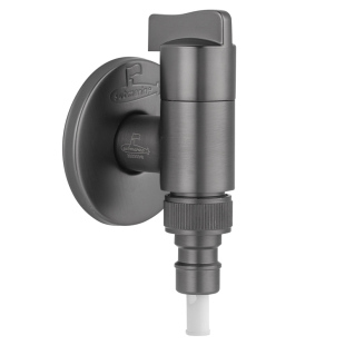 潜水艇枪灰全自动洗衣机水龙头止水阀家用全铜滚筒46分通用水嘴头