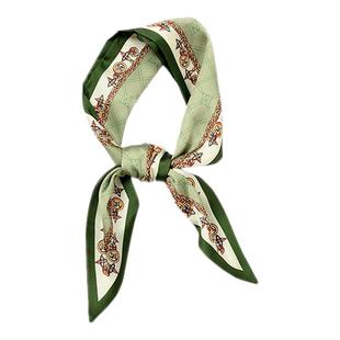 「石原里美同款」链条长条小丝巾女百搭领巾装饰春夏ins头巾发带