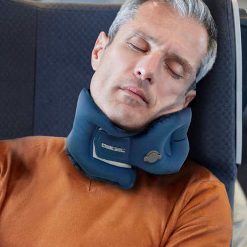 充气u型枕颈枕旅行飞机护颈枕便携吹气枕头坐车高铁睡觉神器靠枕