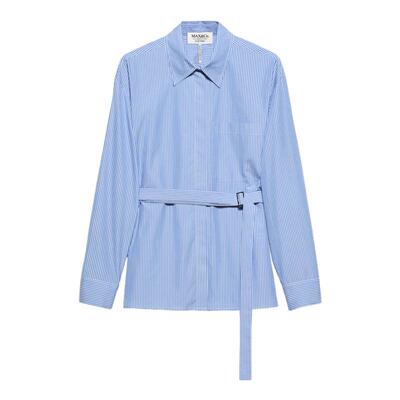 【2026春夏新品】MAX&Co.合作款廓形系带条纹收腰衬衣8111036202