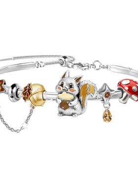 MASW麻秀萌趣可爱小松鼠手镯礼物