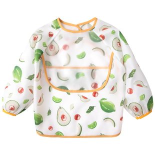 儿童罩衣男童女宝宝吃饭围兜婴儿辅食饭兜防水防脏反穿衣围裙秋冬