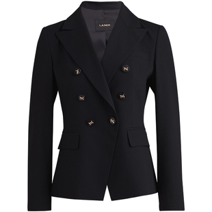 [商务知性套装]LANDI高级感双排扣西服外套女西装裤半裙秋新品