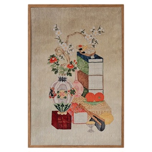 若奈挂画 清供系列《文房志》东方藏品挂毯画Vintage文人新中式画