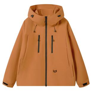 胖女童连帽外套防风防水加肥加大码中大儿童工装款夹克女孩上衣服