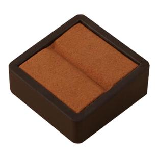 珠宝收纳盒宝石盒子戒面裸石pu皮珍珠绒钻石托彩宝裸钻盒展示道具