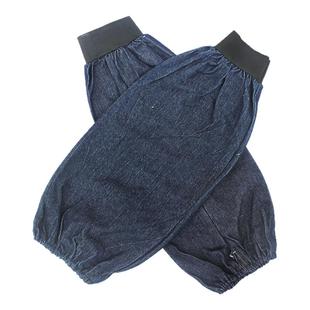 牛仔布袖套男女工作防污护袖电焊套袖加厚耐磨工厂劳保牛仔布套袖