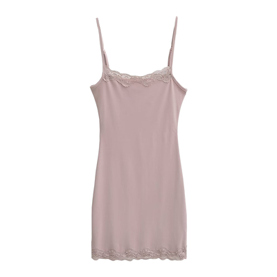 卡戴珊性感蕾丝拼接包臀连衣裙