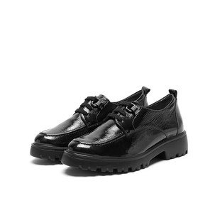 24Hrs西班牙24小时进口女士时尚珠光小牛皮鞋 轻盈厚底单鞋H25858