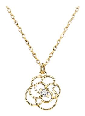 你如山茶般在我心底绽放纯银项链