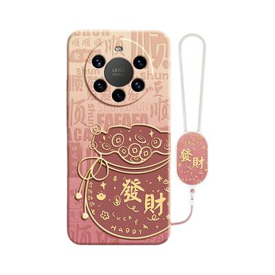 国风寓意适用华为Mate40手机壳meta40Pro十新款epro硅胶Rs保时捷5G套mt鼎桥m40e防摔男女405新中式por+新年