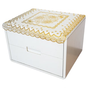 床头柜盖布pvc防水防尘免洗塑料蕾丝餐桌垫方形角柜茶几隔热垫子