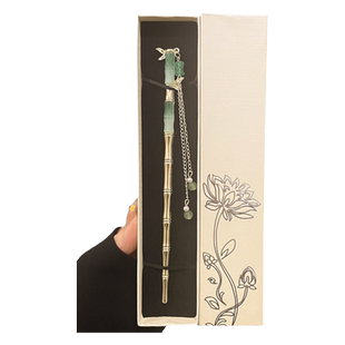 竹子发簪女新中式情人节礼物高级感礼品盒古风汉服清冷感头饰发钗