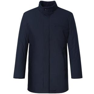 爱缪斯中年商务立领白鹅绒羽绒服男士可拆卸内胆冬装锁温保暖外套