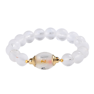 天然白水晶路路通舍利瓶手串密封防水楞严咒朱砂瓶随身空瓶手链