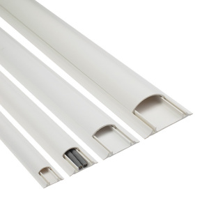 PVC超厚 地板墙面弧形半圆网线电线走线槽耐踩抗压免钉带胶压线条