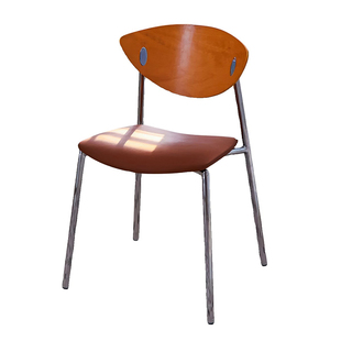 中古实木家用餐椅轻奢飞鸟椅休闲咖啡厅餐桌椅子设计师铁艺靠背椅