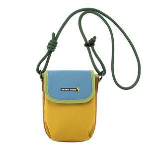 花间公主原创火花小组系列轻便出游手机包男女休闲撞色斜挎小包