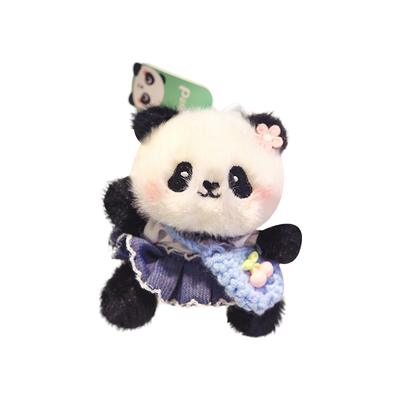 穿裙大熊猫挂件公仔女生包包挂饰