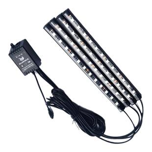 车内声控氛围灯LED车载脚底灯脚窝灯通用改装装饰灯音乐节奏灯12V