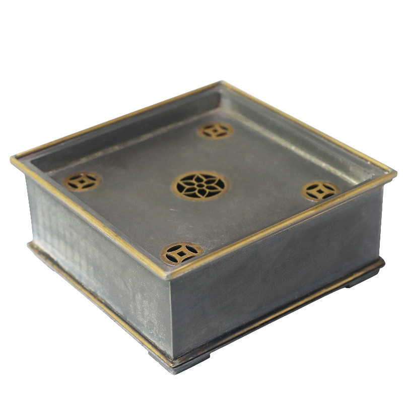 方型锡茶盘壶承复古功夫茶具
