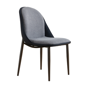 简约现代餐椅家用餐厅真皮2026新款棉麻酒店商用舒适高端靠背椅子