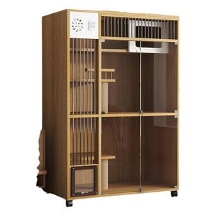 猫别墅实木猫笼子家用室内猫舍超大自由空间猫柜猫屋猫咪豪华猫窝