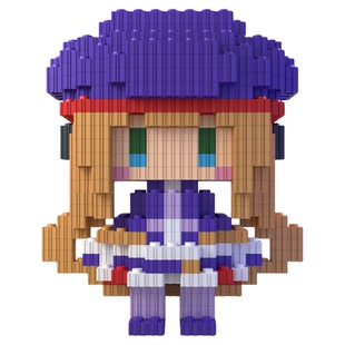 同人二创fgo积木人仔fate4拼装人偶小颗粒益智动漫手办模型