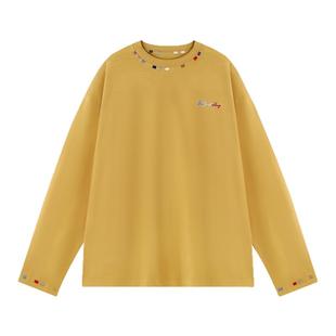 BJHG不计后果 彩绣纯棉长袖t恤男款冬季内搭复古功能性男士打底衫