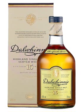 Dalwhinnie 达尔维尼15年700ML苏格兰单一麦芽威士忌原装进口洋酒