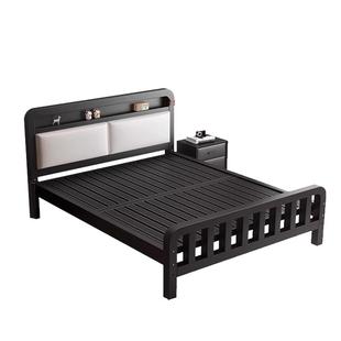 铁艺床双人床家用1米8加粗加厚加固不锈钢出租房用单人床架铁架床