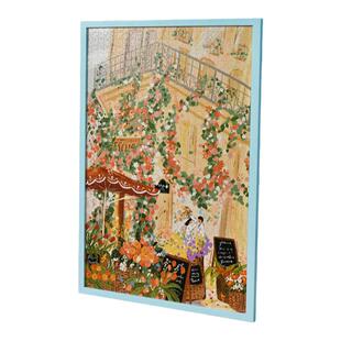 猫的天空之城旗舰店拼图油画框1000片画框裱框木质实木相框简约