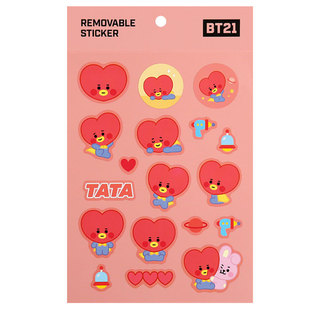 韩国BT21宝宝系列贴纸公仔手账透明索引贴电脑手机卡通装饰贴画