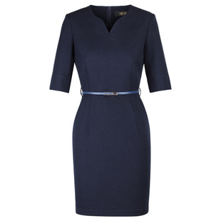 主持人正装女白色连衣裙夏气质名媛收腰高级感职业播音艺考礼服裙