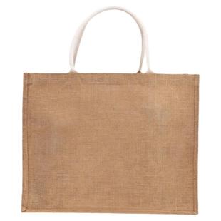 专柜日式工厂黄麻包DIY亚麻休闲购物袋黄麻袋手绘防水厚实麻布袋