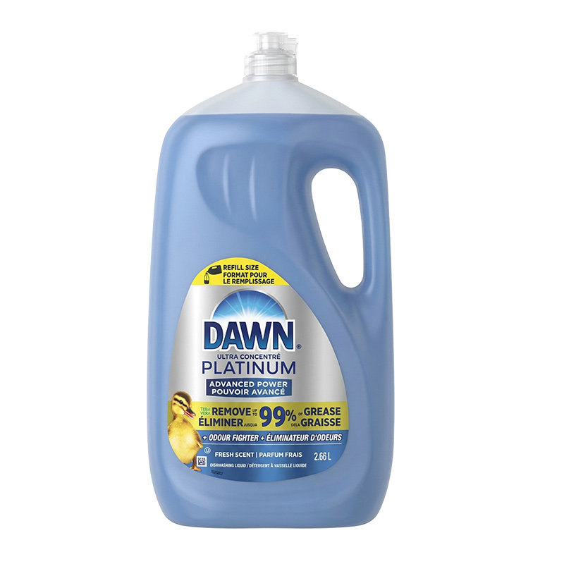 进口DAWN浓缩洗洁精洗碗精2.66L家庭装宠物洗澡无油污温和不刺激