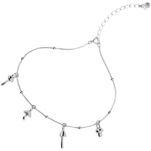 十口二冂原创蘑菇手链女夏纯银s925银2023年新款ins小众设计简约