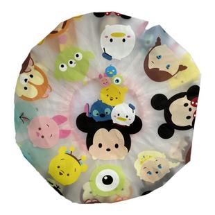 可爱卡通洗澡浴帽防水防污防油烟帽宝宝淋浴干发弹性防尘帽焗油帽